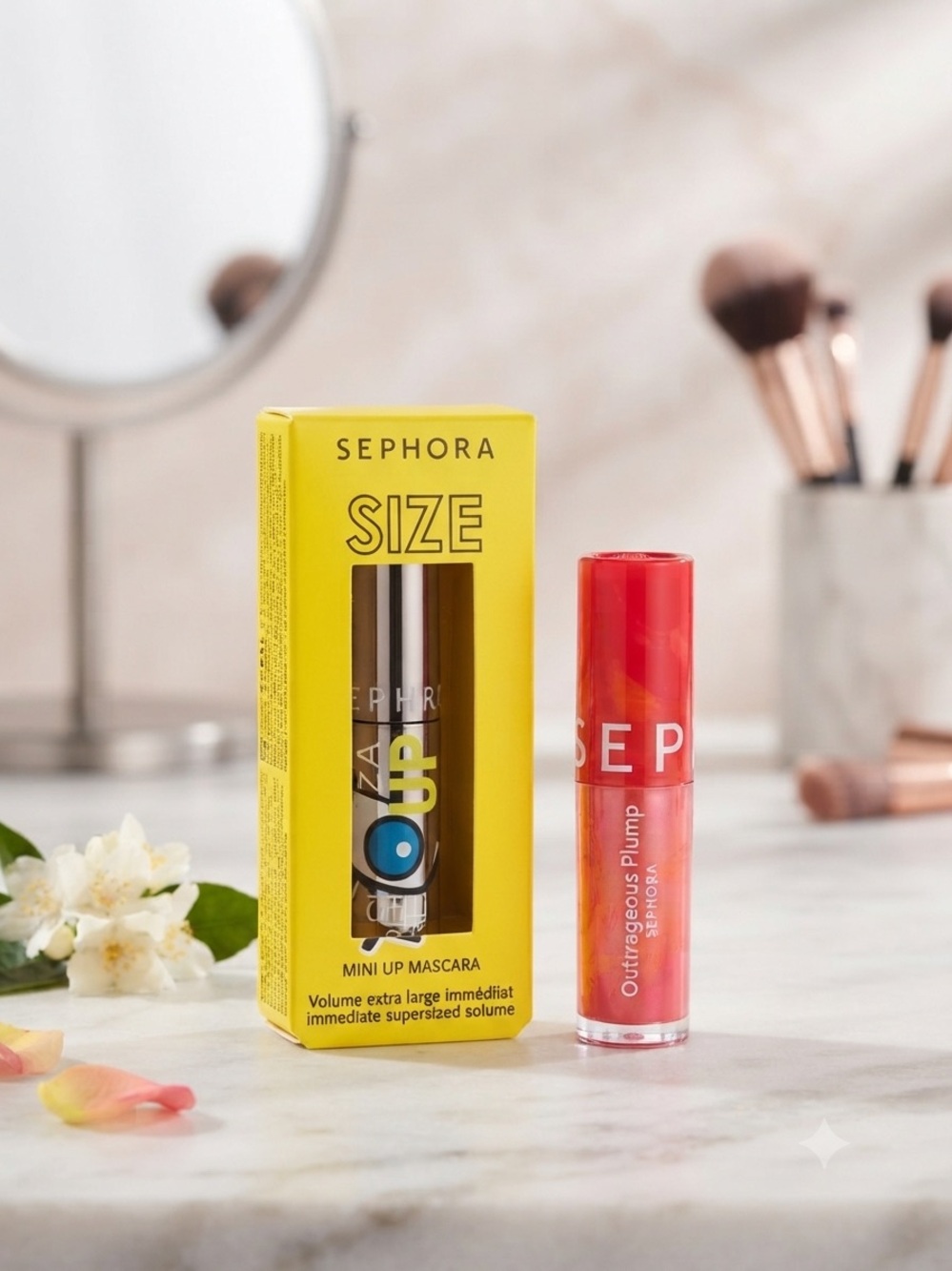 Sephora Duo: "Size Up" Mini Mascara and "Outrageous Plump" Lip Gloss